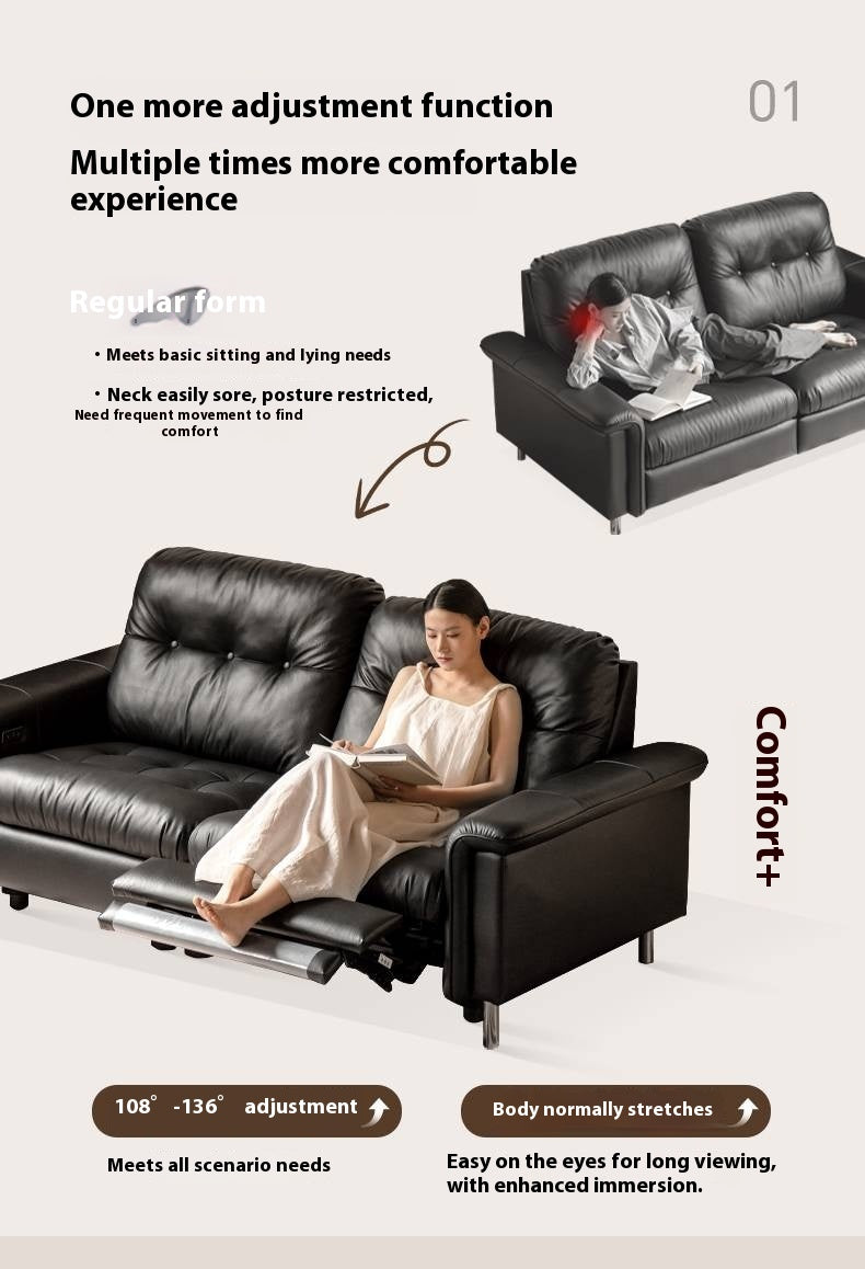 Genuine Leather Antique Style Electric Sofa