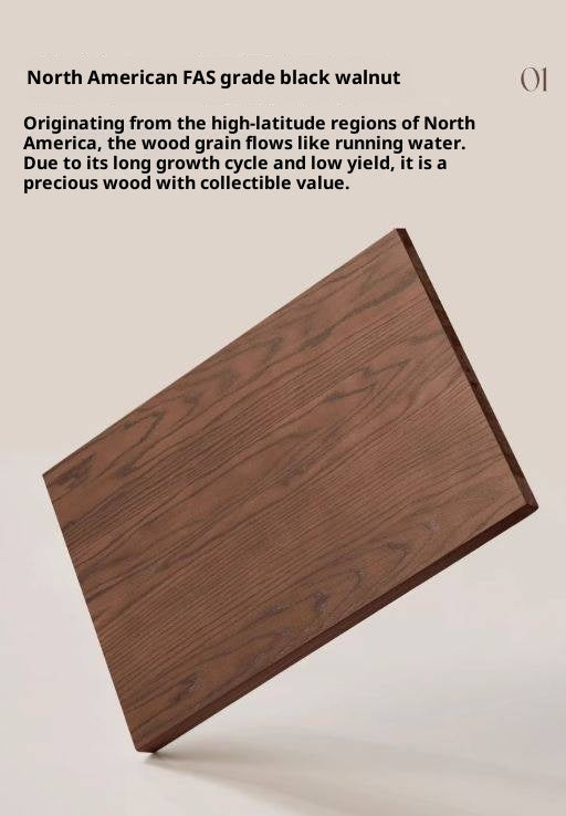 Black Walnut Solid Wood Italian Light Luxury Nightstand