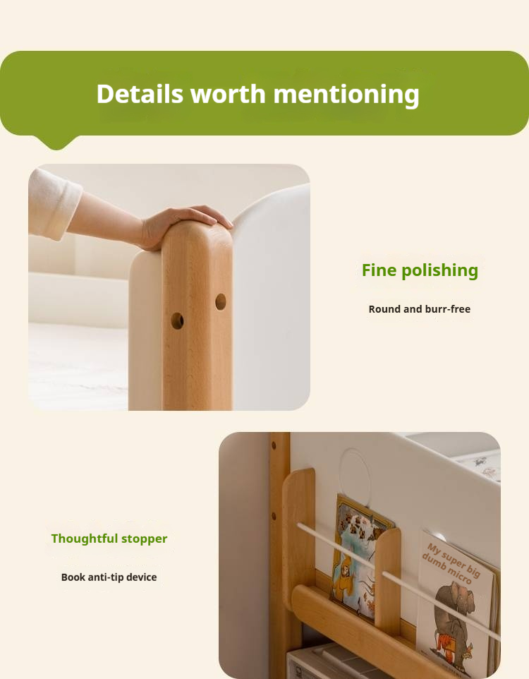 Beech Solid Wood Children's Multifunctional Storage Loft Bed