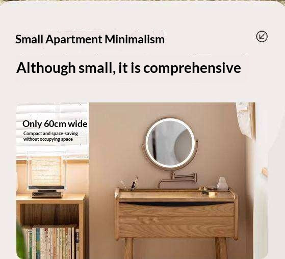 Ash Solid Wood Modern Vanity Table