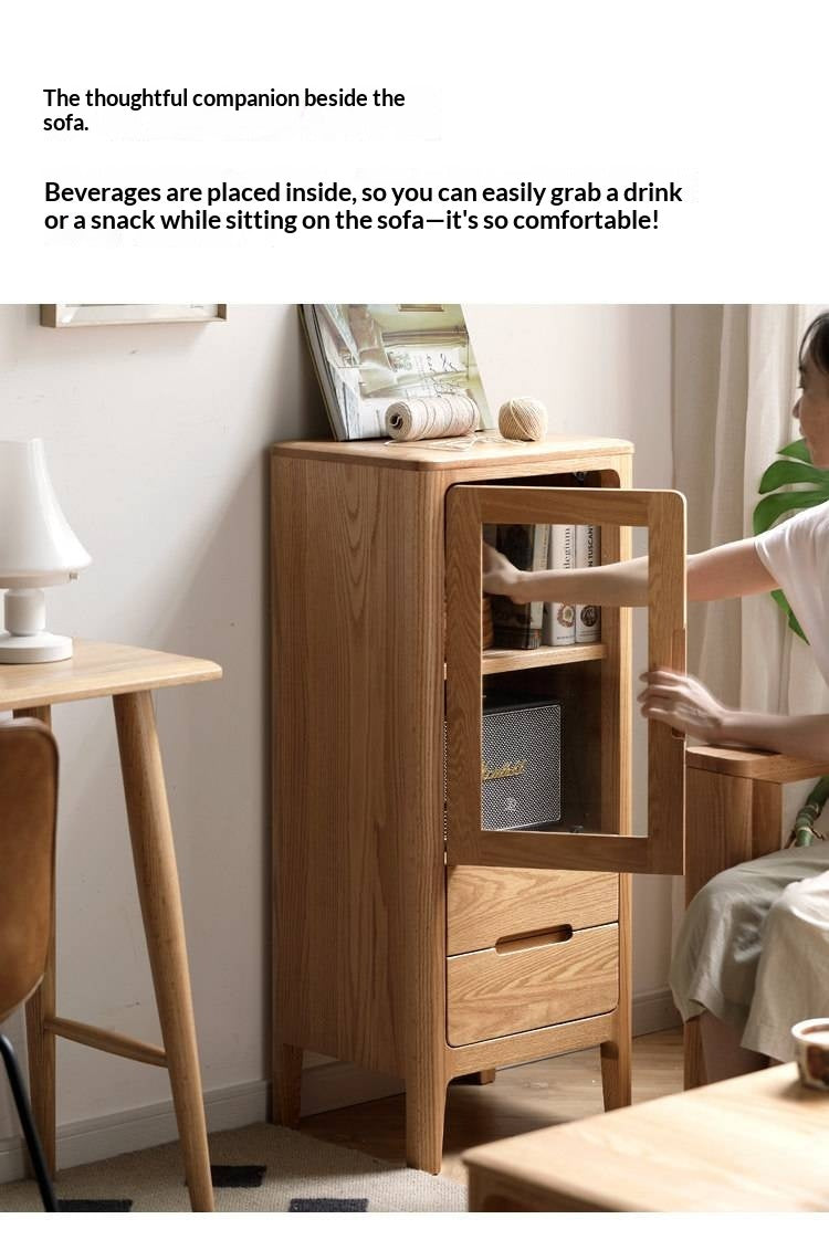 Oak Solid Wood Nordic Side Cabinet