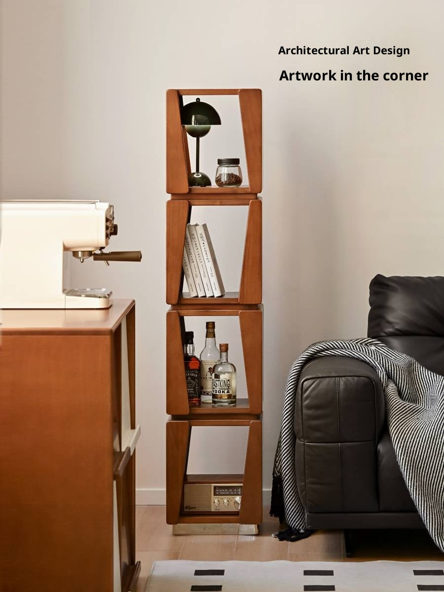 Tulipwood Solid Wood Vintage Bauhaus Bookshelf