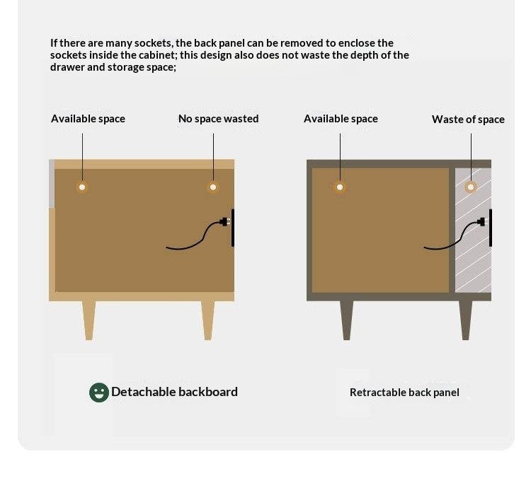 Oak Solid Wood Modern Storage TV Cabinet.