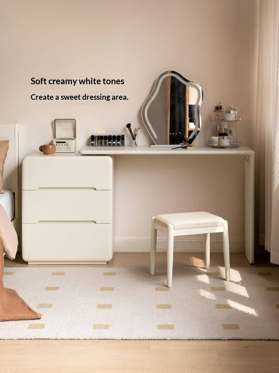 Birch Solid Wood, Solid Rubberwood Modern Simple Makeup Stool