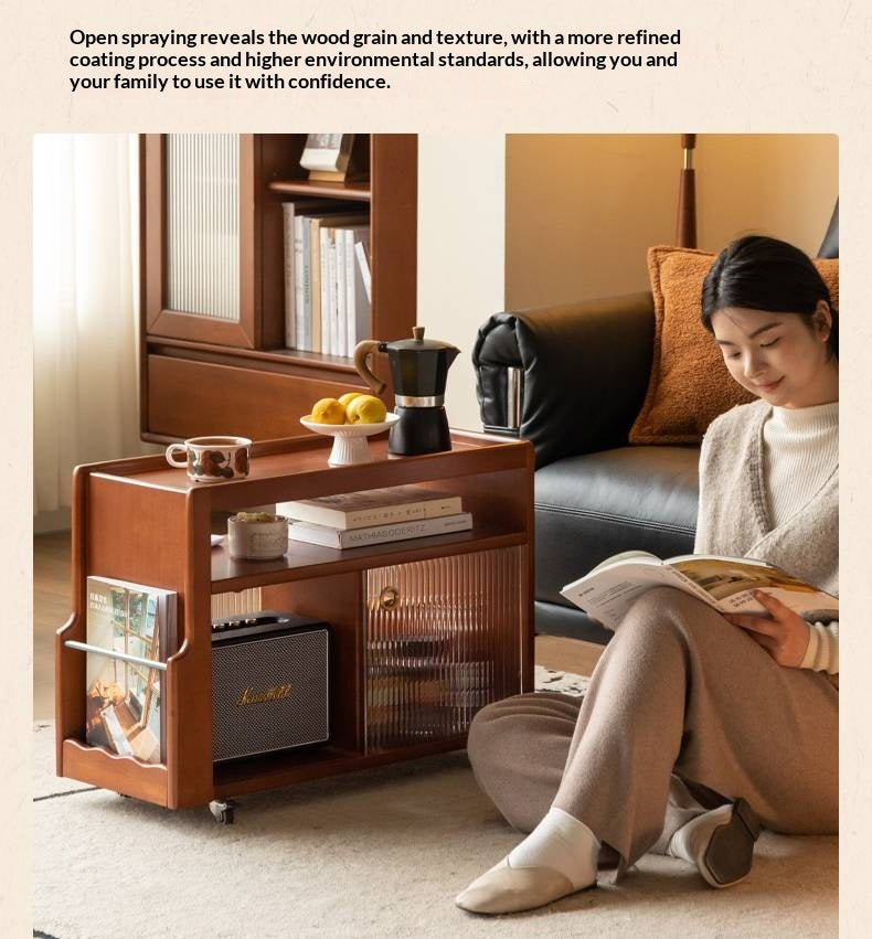 Oak, Poplar, Black Walnut Solid Wood Ancient Style Side Table