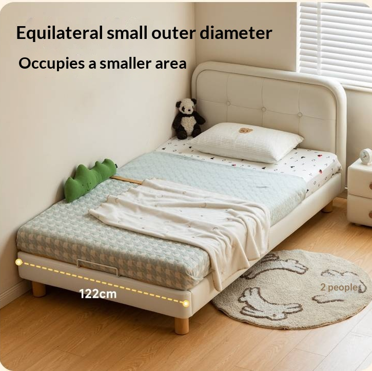 Organic Leather Children's Soft Bag High Headboard Single Bed