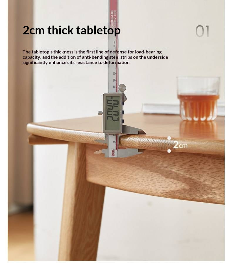 Oak Solid Wood Folding Dining Table