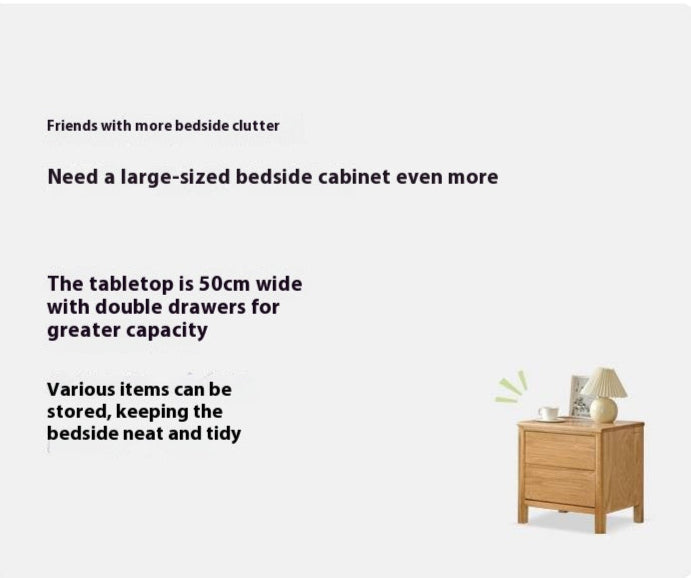 Oak Solid Wood Nordic Nightstand