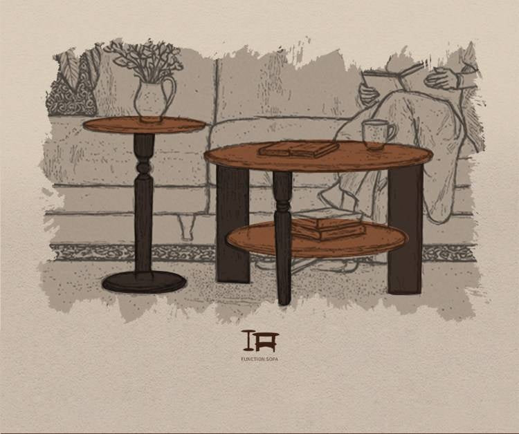 Black Walnut Solid Wood American Retro Coffee Table