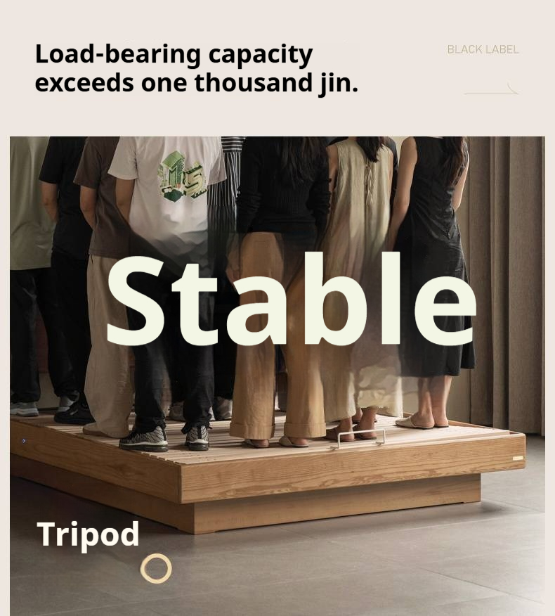 Ash Solid Wood Electric Storage Box Bed — Modern Minimalist Design