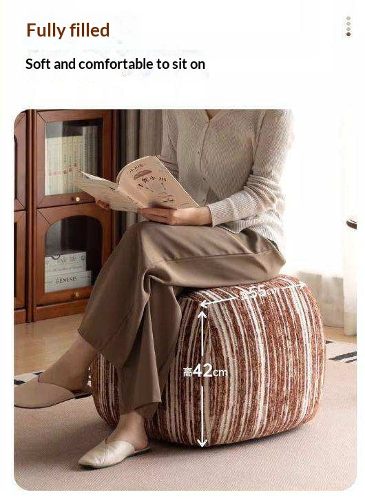 Modern fabric pouf, sofa stool and footrest