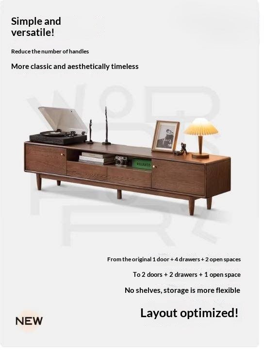 Oak Solid Wood Nordic Modern TV Stand