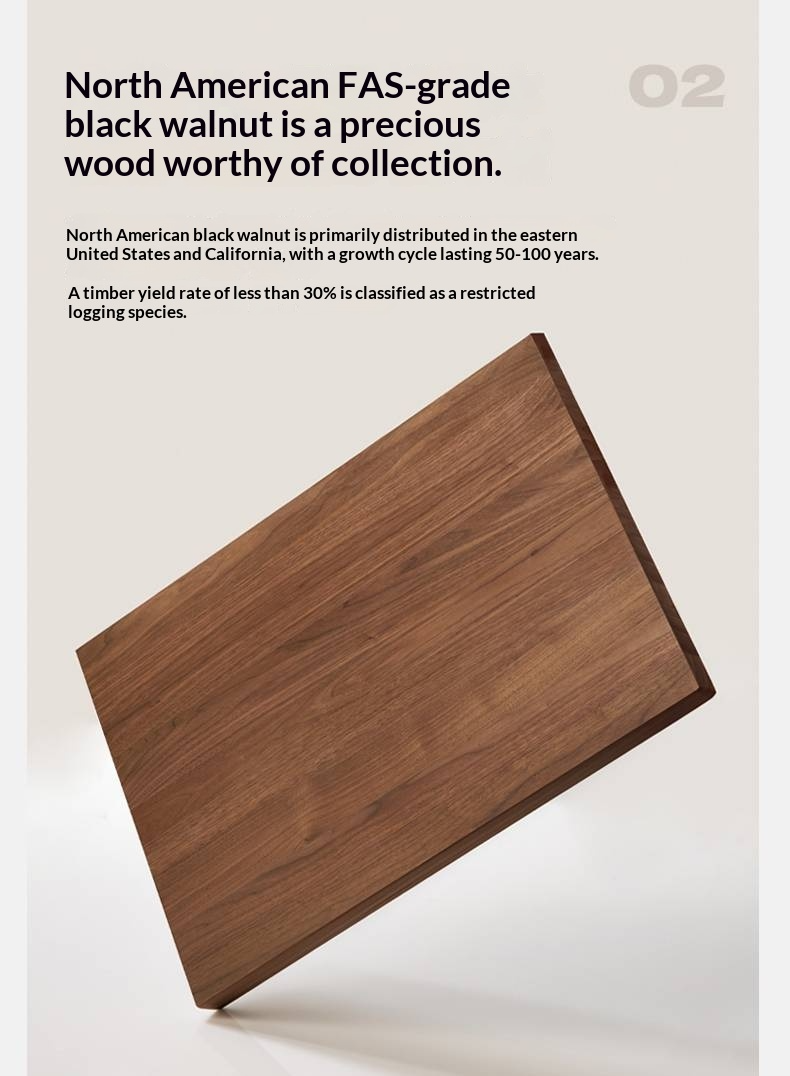 Black Walnut Solid Wood Genuine Leather Upholstered Bed