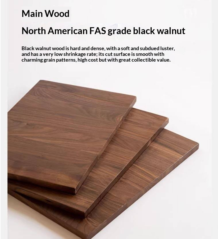 Black Walnut, Sandalwood, White Ash, Ash, Oak Solid Wood Italian Light Luxury Floor TV Cabinet.