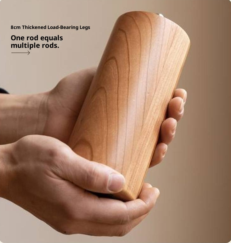 Cherry Solid Wood Retro with Socket Night Light Bed