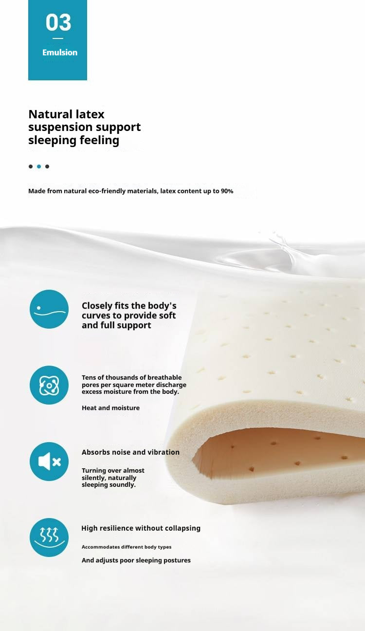 Zero-Glue Latex Mattress with Silver Ion, Soft Sponge, and Independent Spring