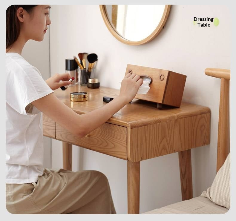 Cherry Solid Wood Tissue Box with Clean Minimal Design