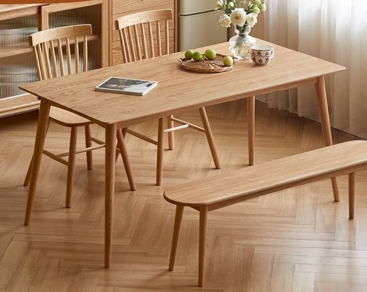 Oak Solid Wood Rectangular Nordic Dining table