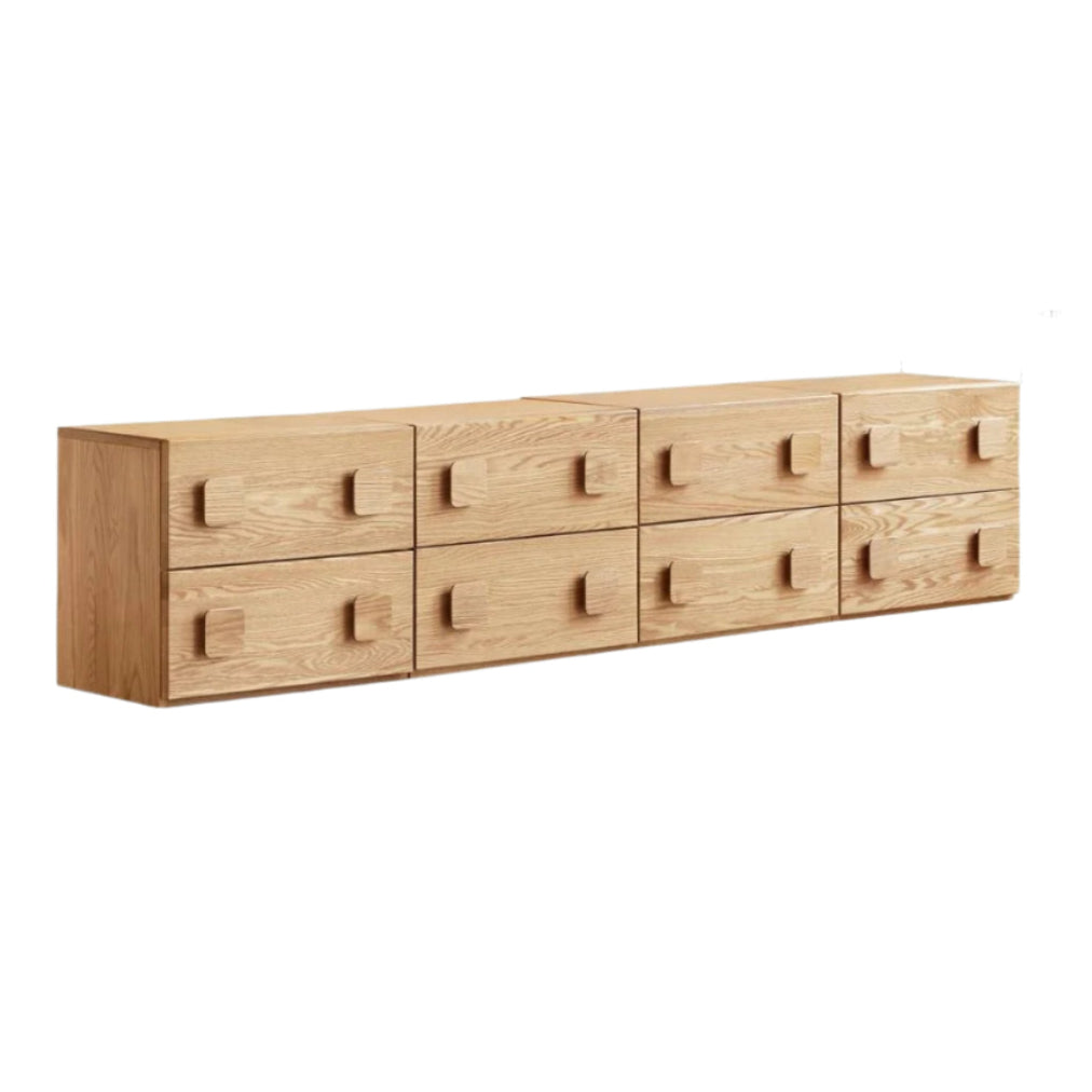 Oak, Ash Solid Wood Modern TV Stand
