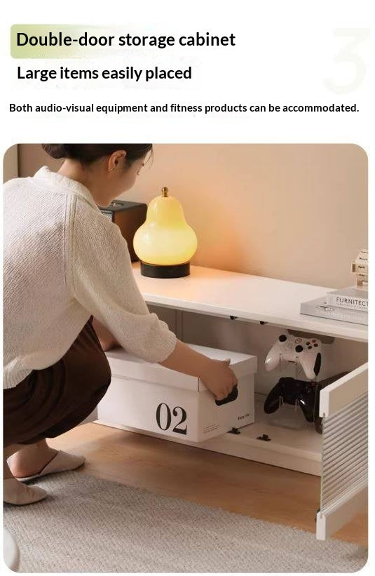 Solid RubberWood TV Cabinet Floor-Standing Low Cabinet.