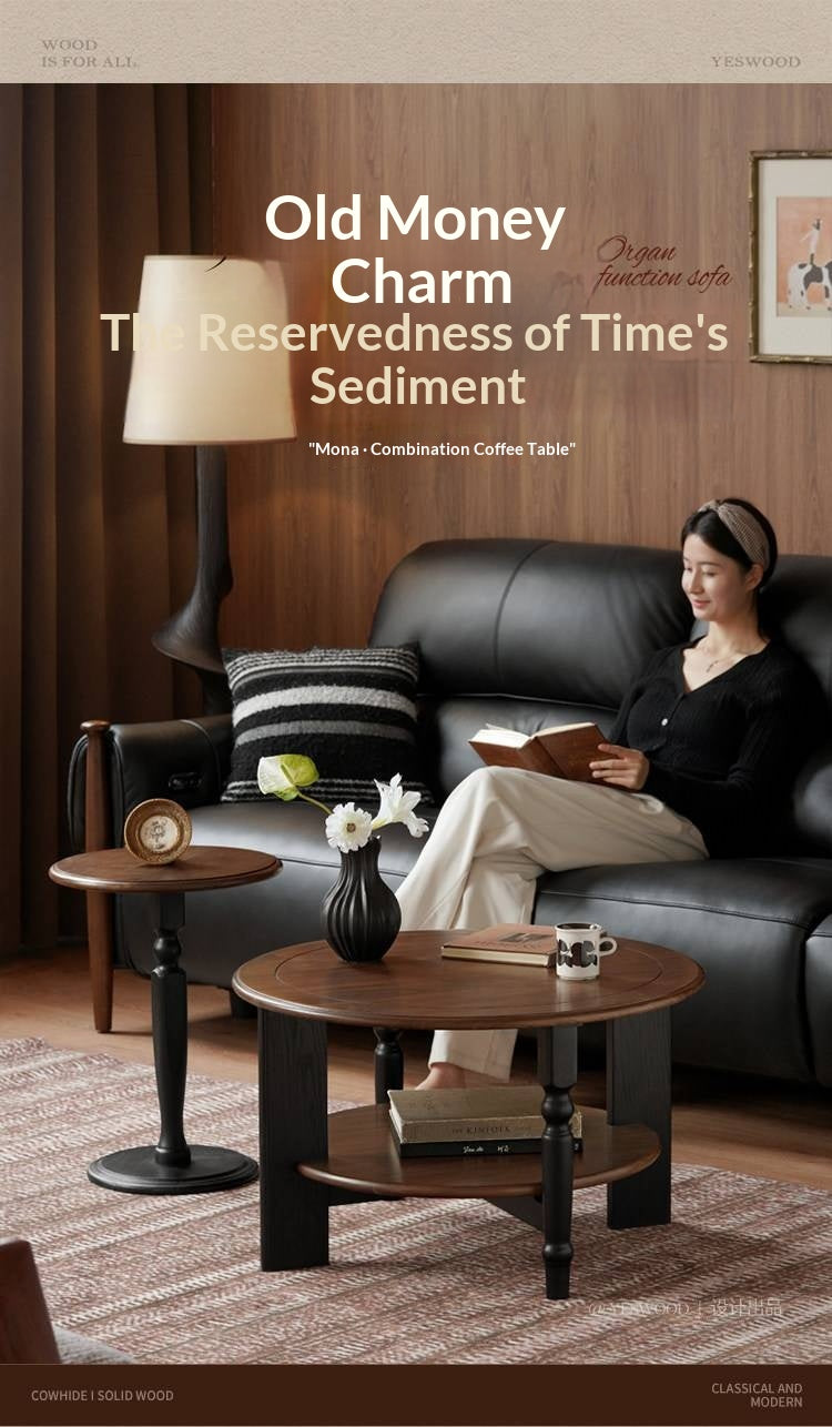 Black Walnut Solid Wood American Retro Coffee Table