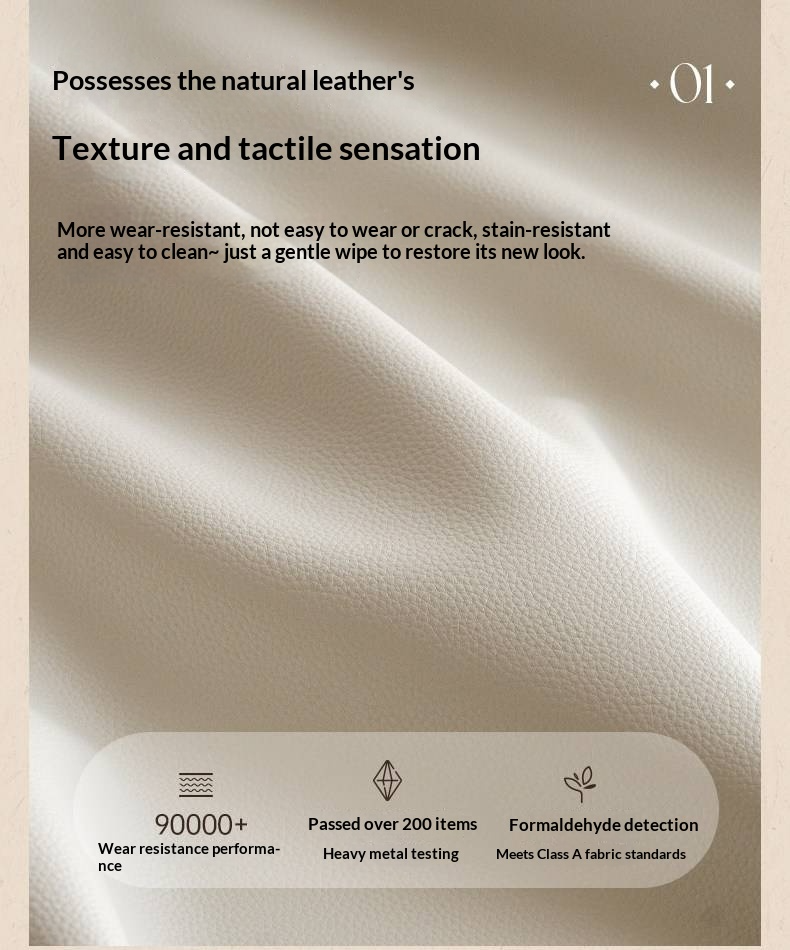 Eco-Friendly Cloud Leather Bed — French Retro Style Upholstered Fabric Bed