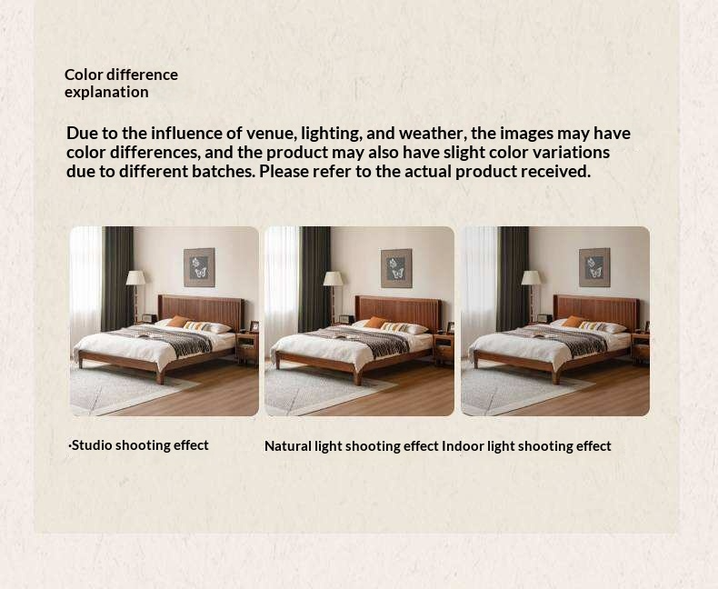 North American Tulipwood Solid Wood Platform Bed with Reeded Headboard