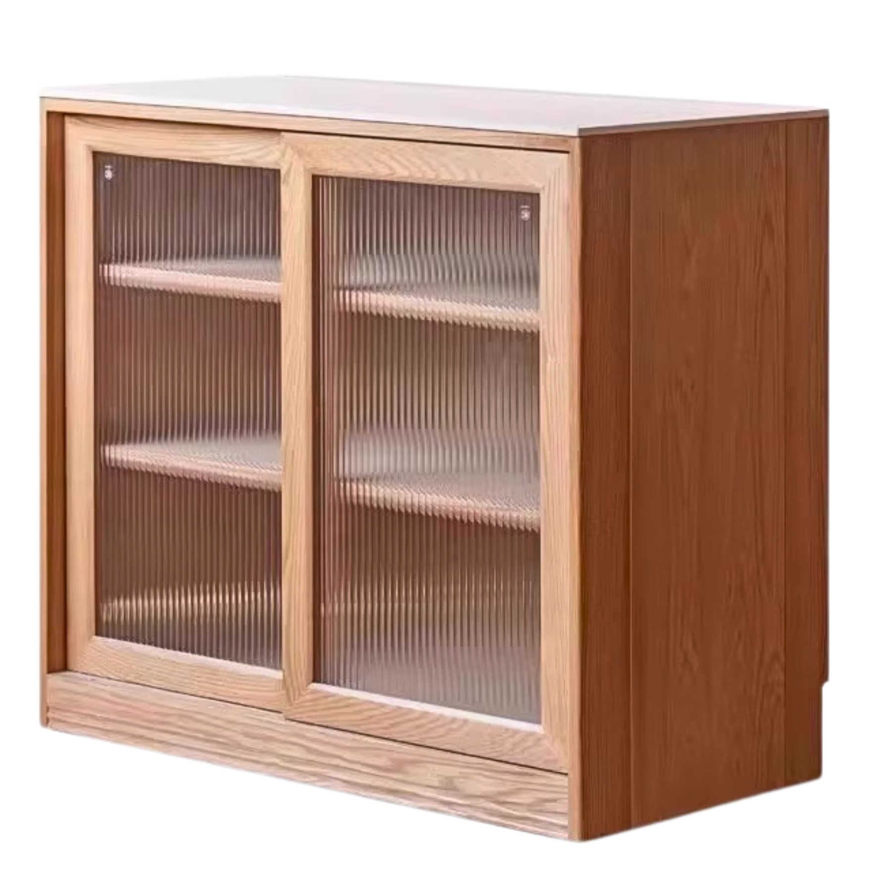 Oak solid wood sideboard combination storage cabinet multi-functional locker,