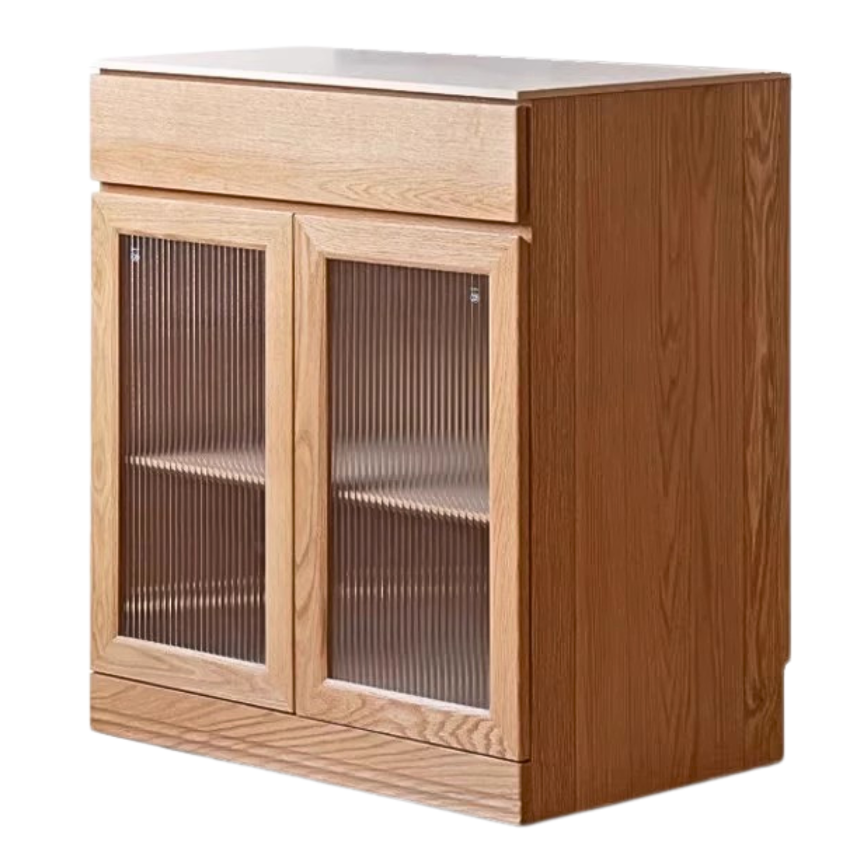 Oak solid wood sideboard combination storage cabinet multi-functional locker,