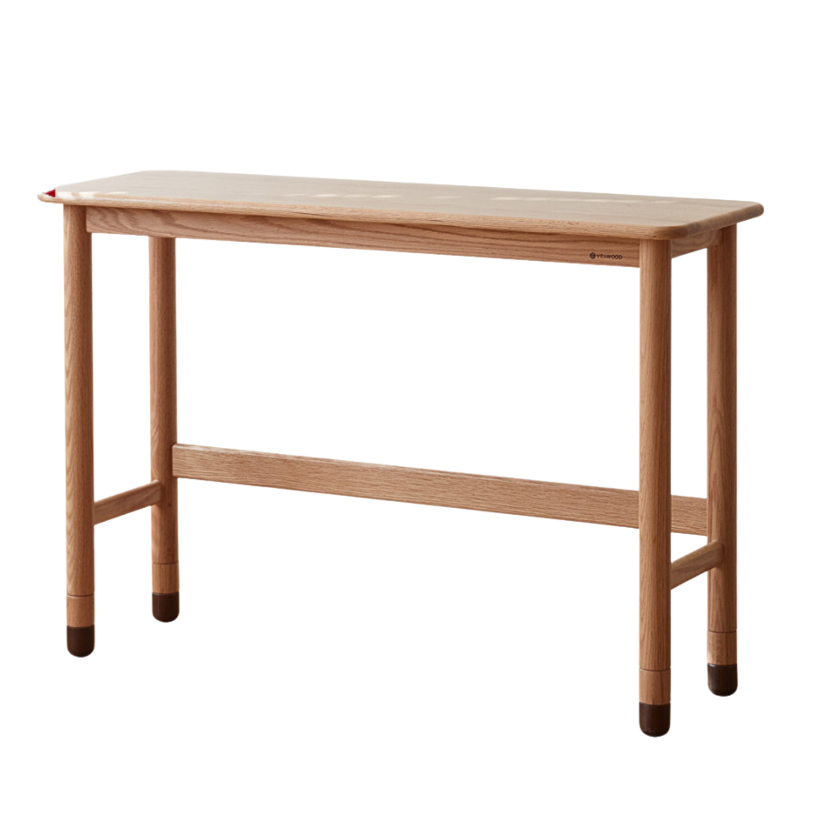 Oak solid wood lifting study table narrow desk