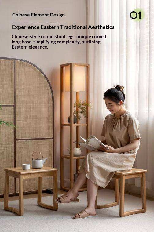 Ash, Oak Solid Wood Modern and Simple Style Tea Stool