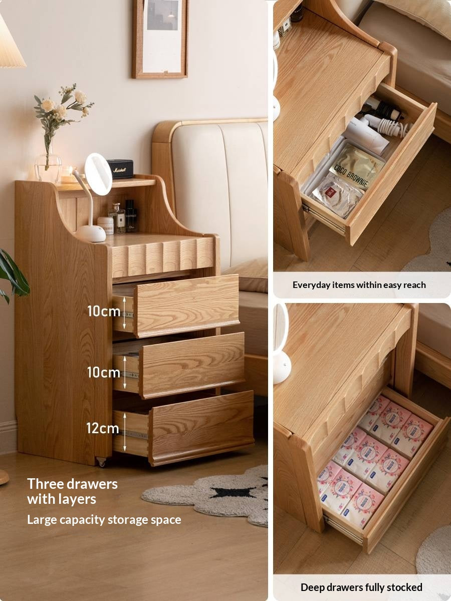 Oak Solid Wood Telescopic Vanity Table