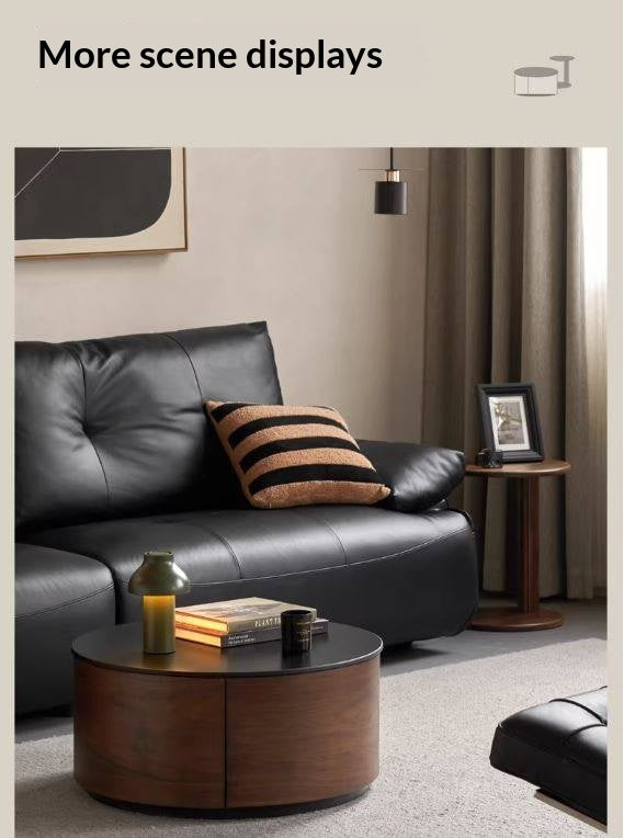 North American Black Walnut Solid Wood Italian Light Luxury Style Coffee Table