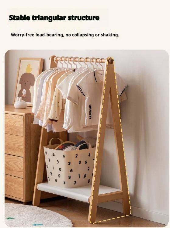 Beech Solid Wood Kids Wardrobe