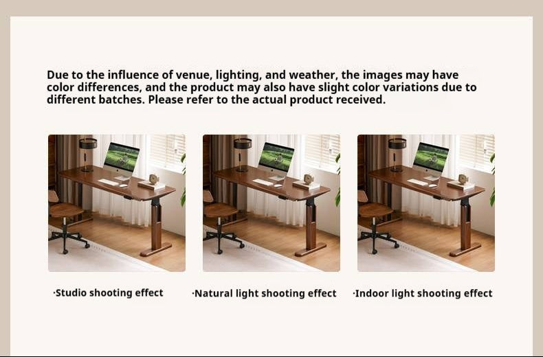 Solid Longan Hardwood Electric Lift Standing Desk with Adjustable Height