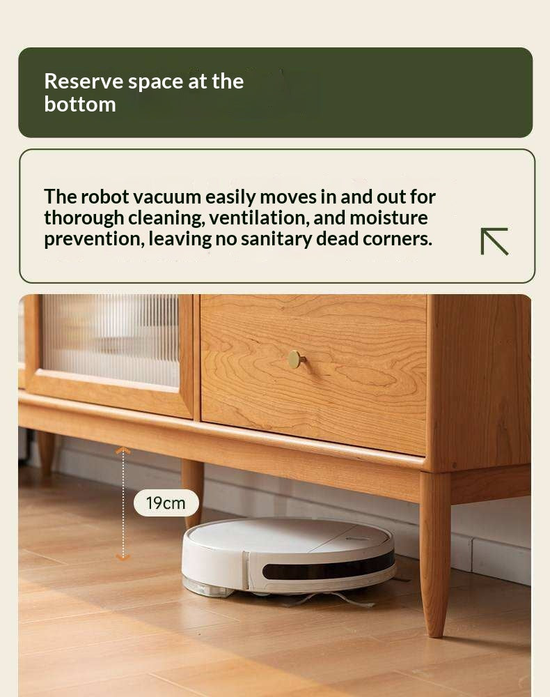 Cherry Solid Wood Sideboard High Cabinet Multi-Functional Buffet