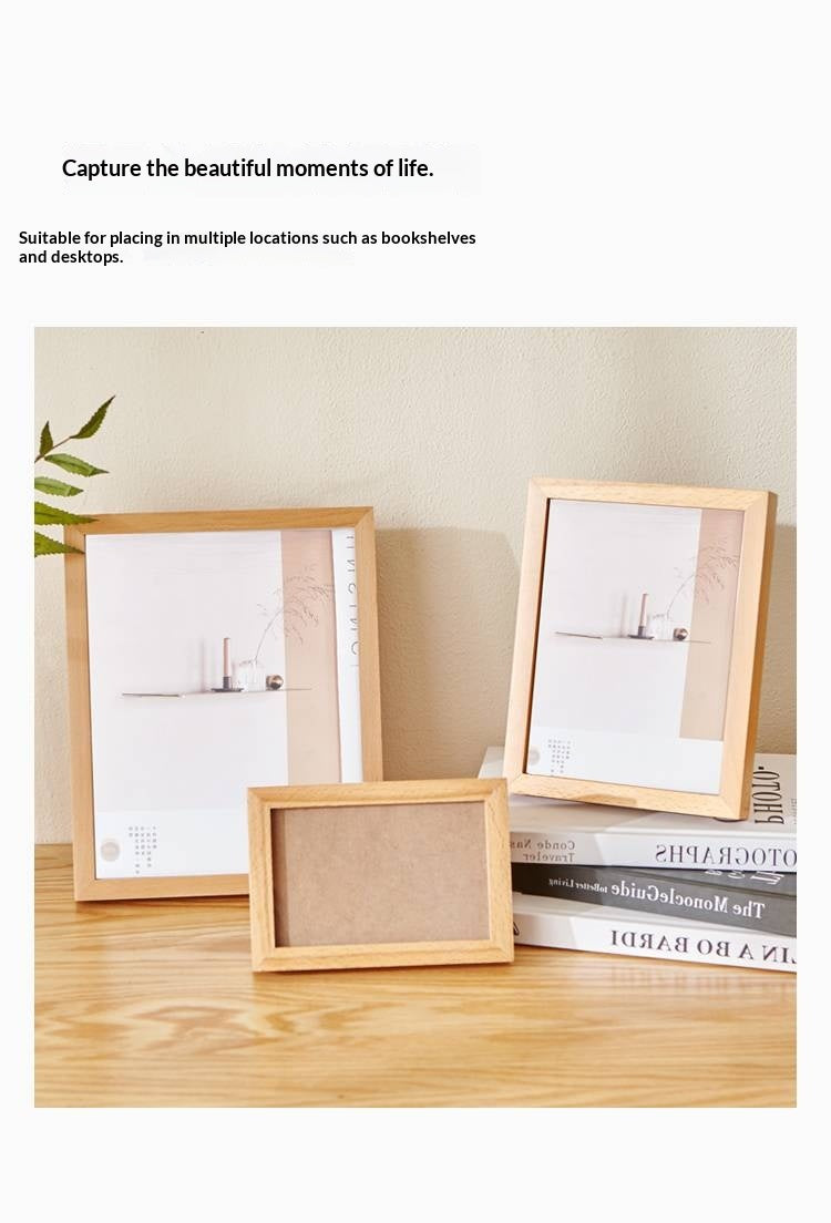 Beech, Black Walnut Solid Wood Nordic Freeze Frame Photo