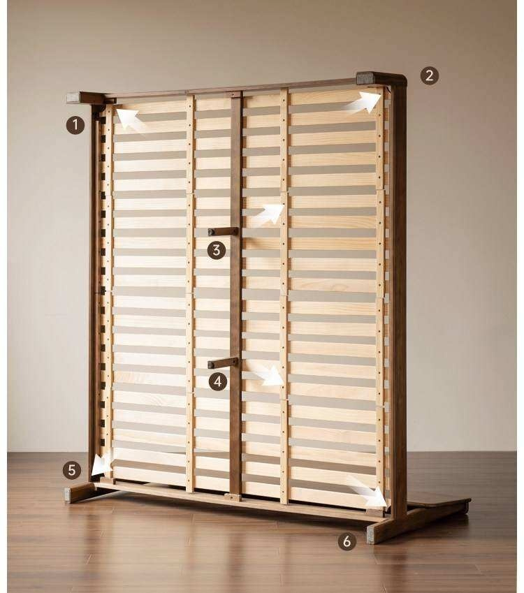 Black Walnut, Golden Sandalwood Solid Wood Bed