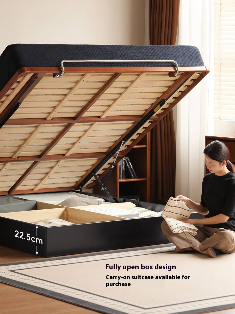 Poplar Solid Wood Suspended Box Bed Bauhaus Style