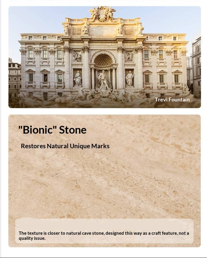 Cherry Solid Wood Retro Rock Board Dining Table