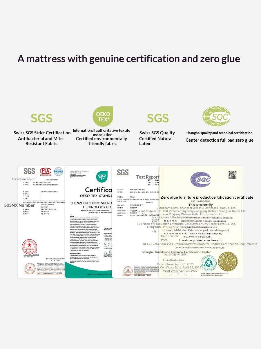Zero-Glue Certified Natural Latex and Jute Mattress — Spring, Firm, Thick 22 cm