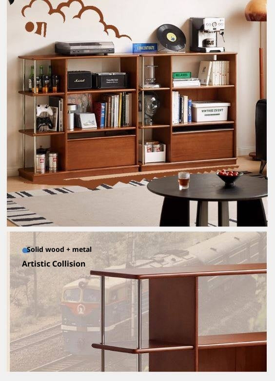 Poplar Solid Wood Bauhaus Style Bookcase