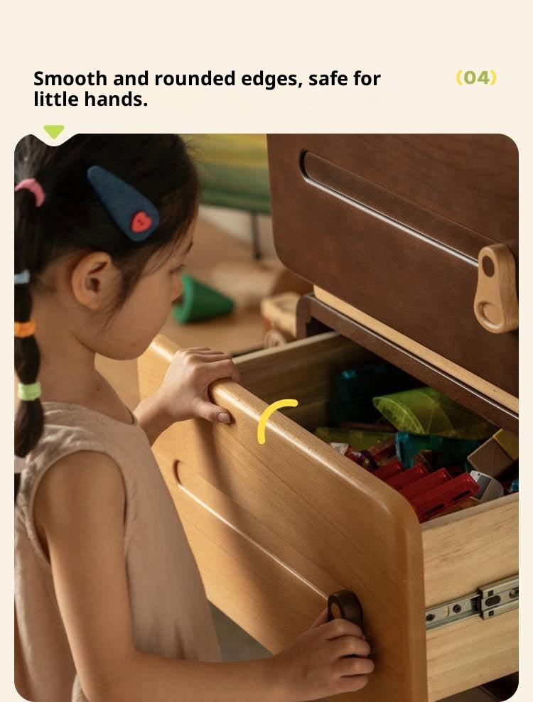 Beech Solid Wood Children's Chest of Drawers