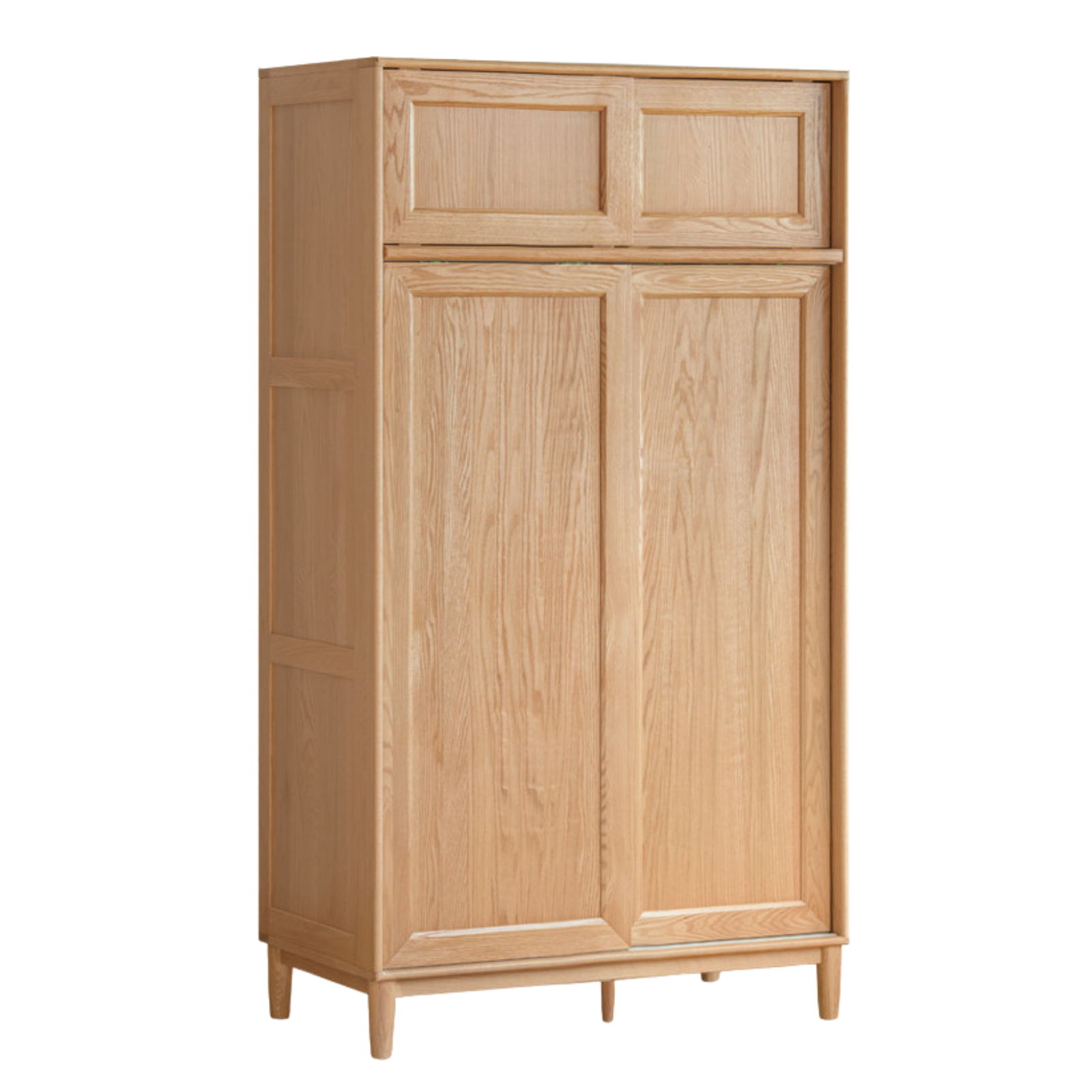Oak Solid Wood Sliding Door Wardrobe.