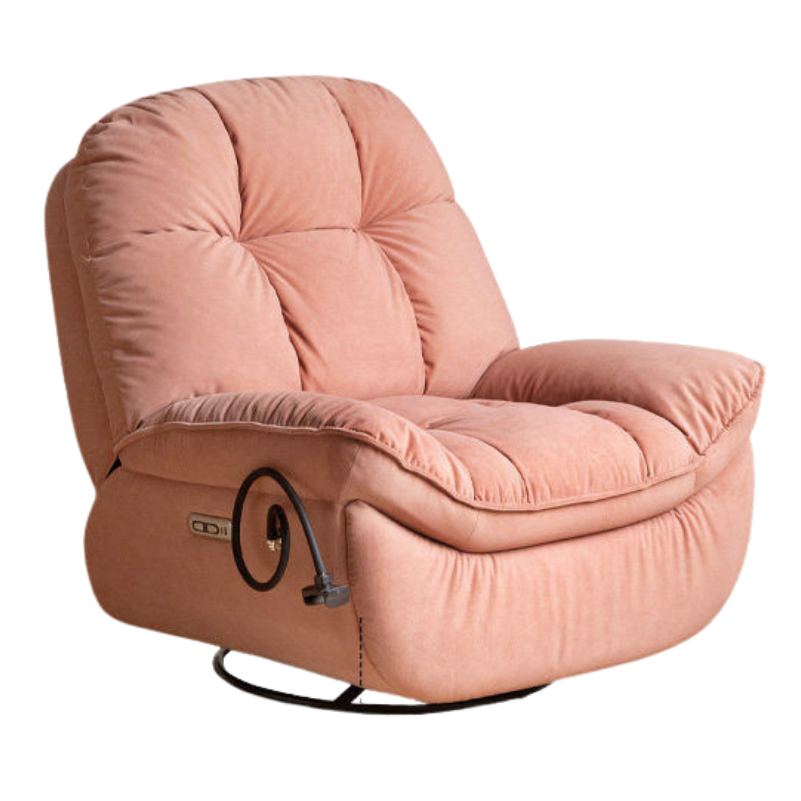 French Vintage Electric Recliner Chair with Cat-Scratch Resistant Fabric