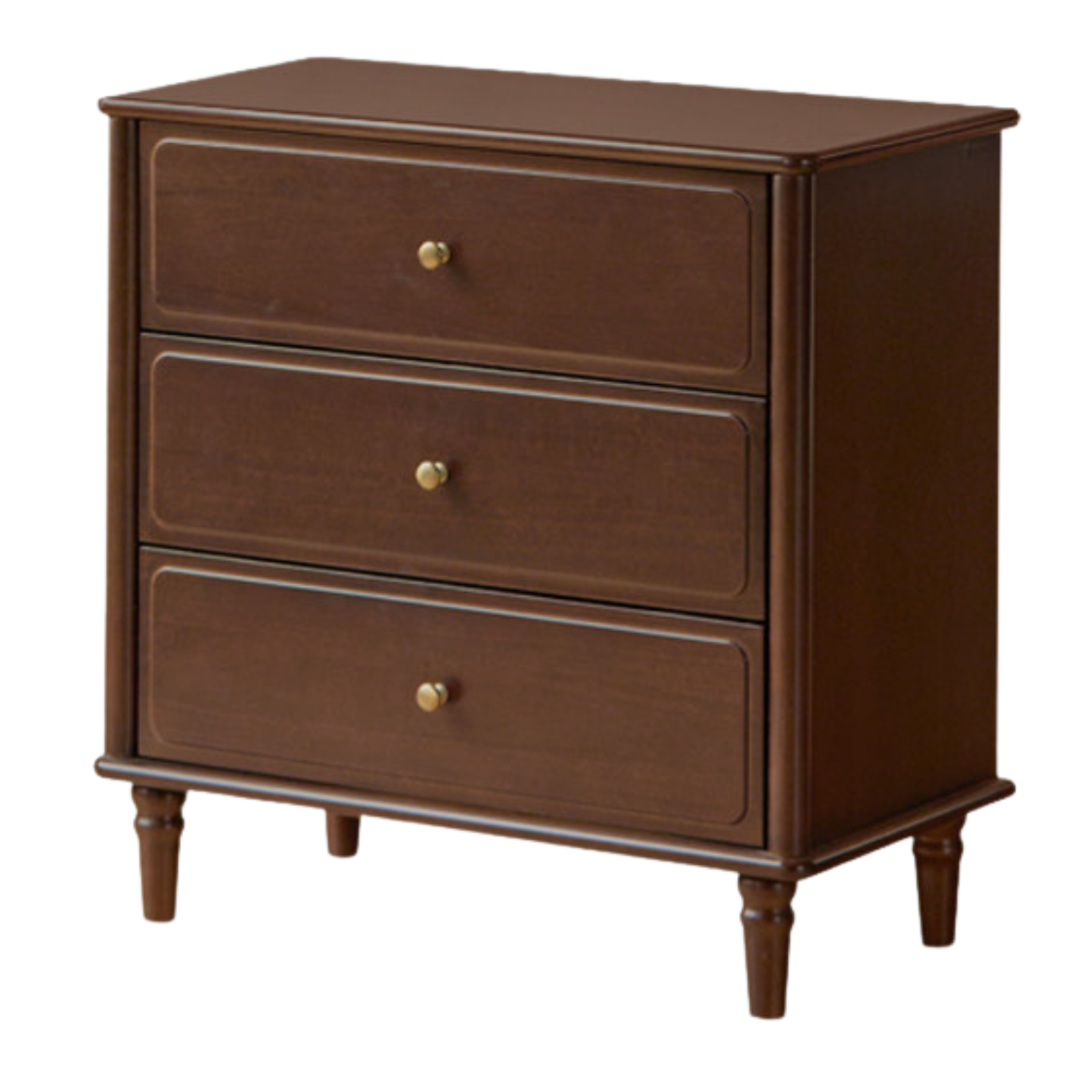 Poplar Solid Wood American Retro Style Bedroom Storage Cabinet
