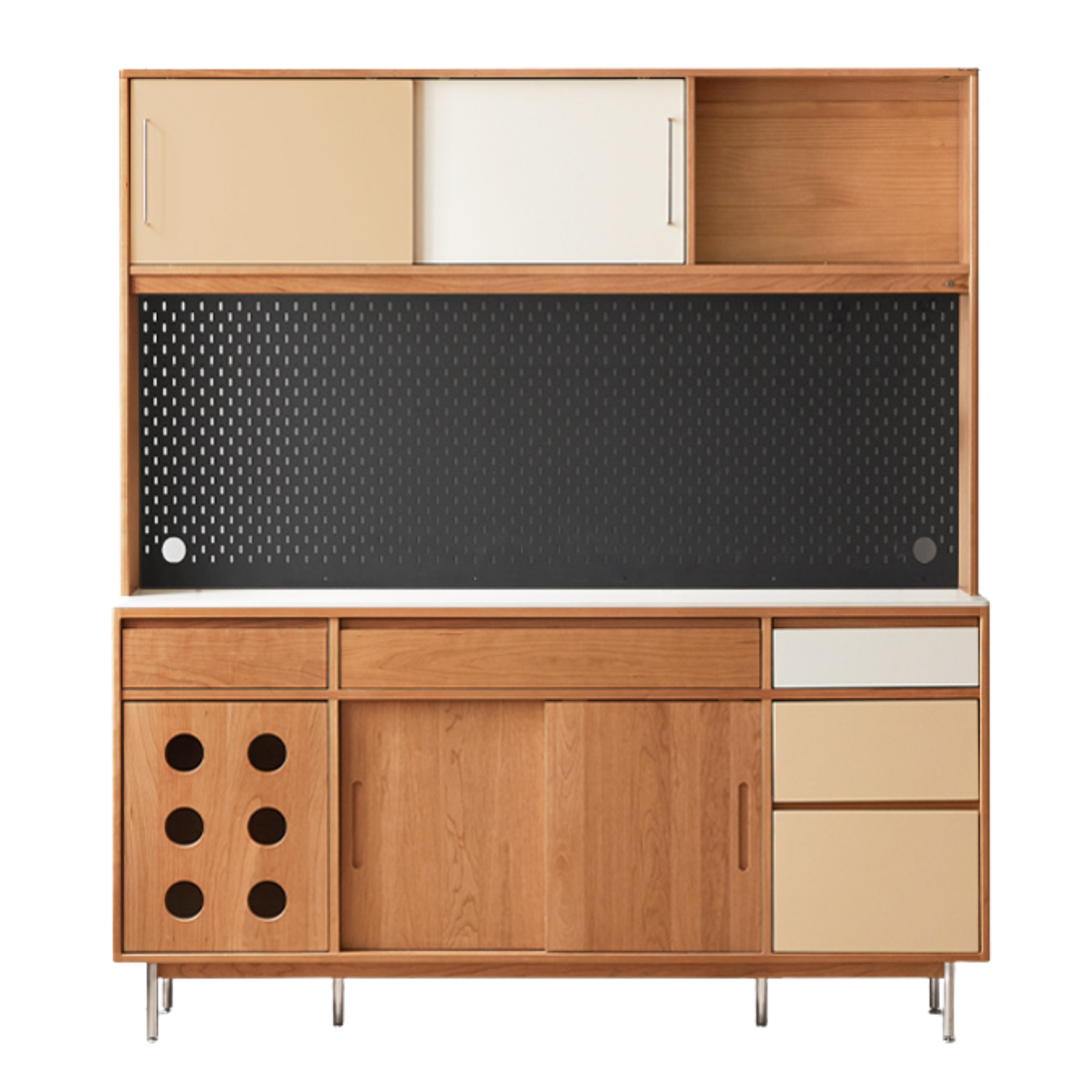 Cherry Solid Wood Medieval Style Retro Sideboard