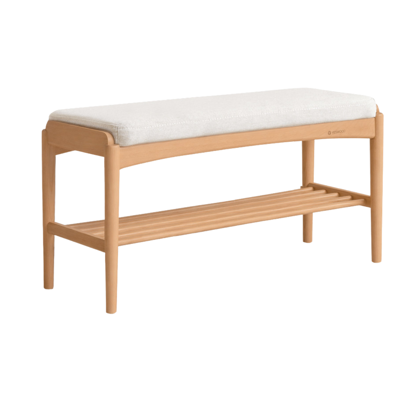 Back Walnut, Oak, Beech, Cherry Solid Wood Shoe Storage Bench