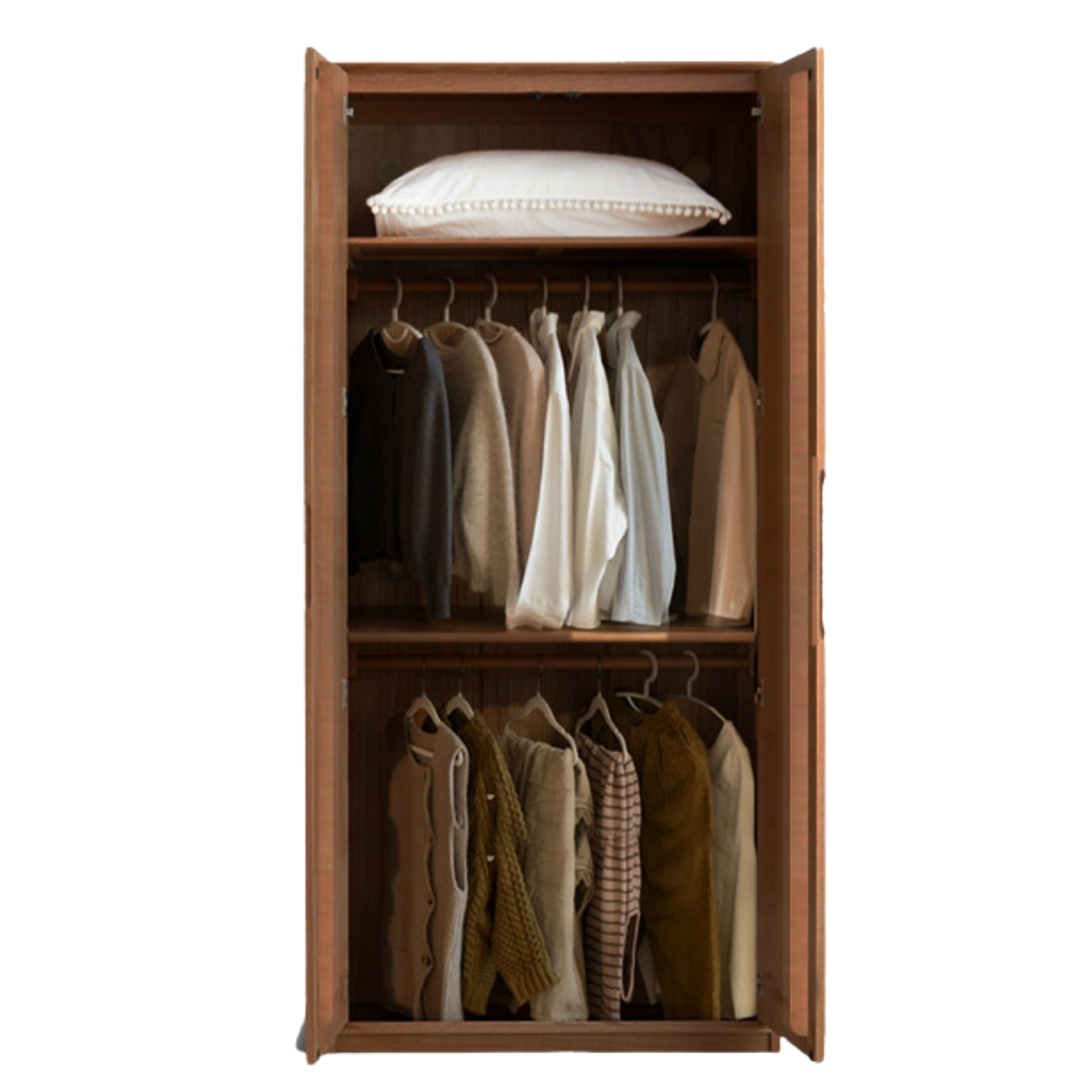 Oak, Ash Solid Wood Scandinavian Wardrobe.