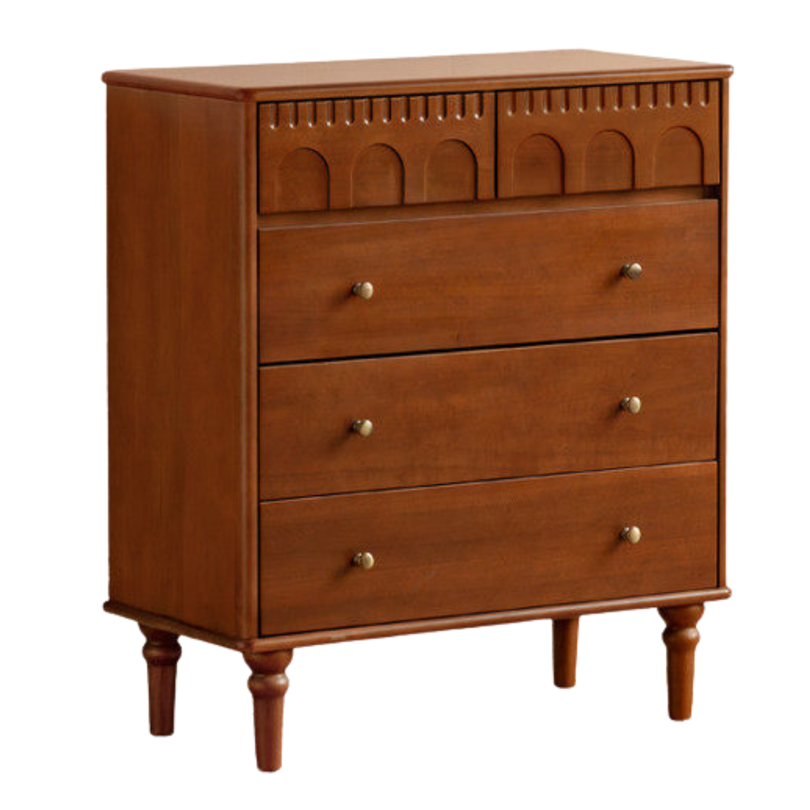 Poplar Solid Wood Medieval Style French Retro -Drawer Chest